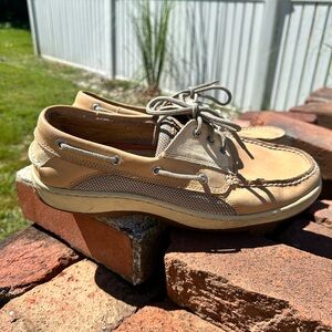 Sperry Tan Leather Boat Shoes